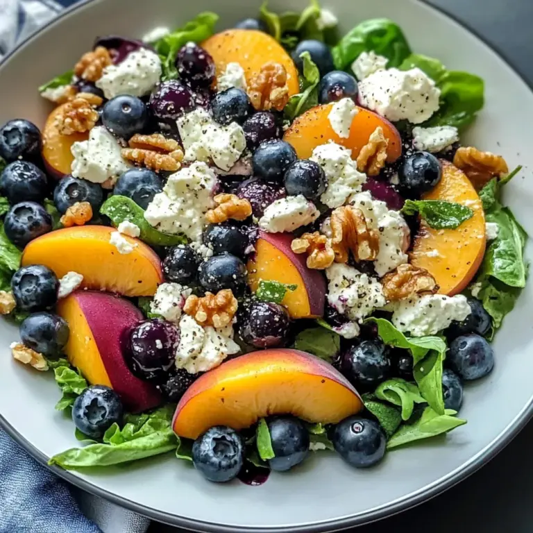 Blueberry Peach Feta Salad