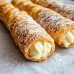 Cannoncini - Puff Pastry Cannoli with Pastry Cream