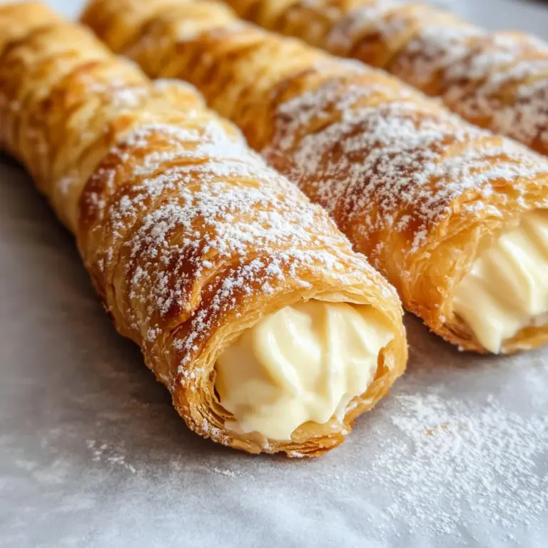 Cannoncini - Puff Pastry Cannoli with Pastry Cream