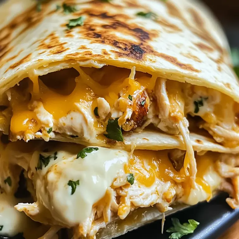 Cheesy Garlic Chicken Wraps
