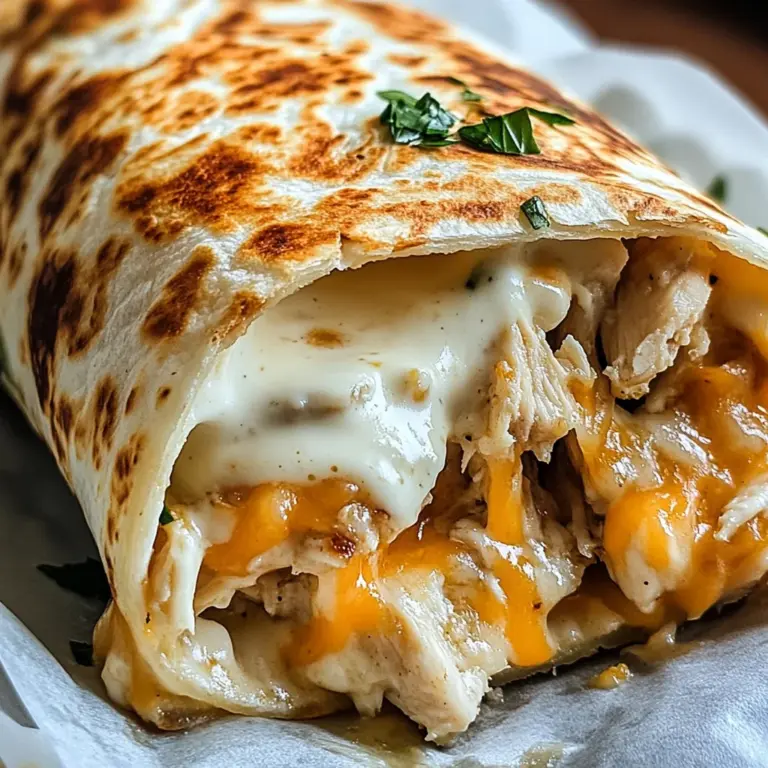 Cheesy Garlic Chicken Wraps