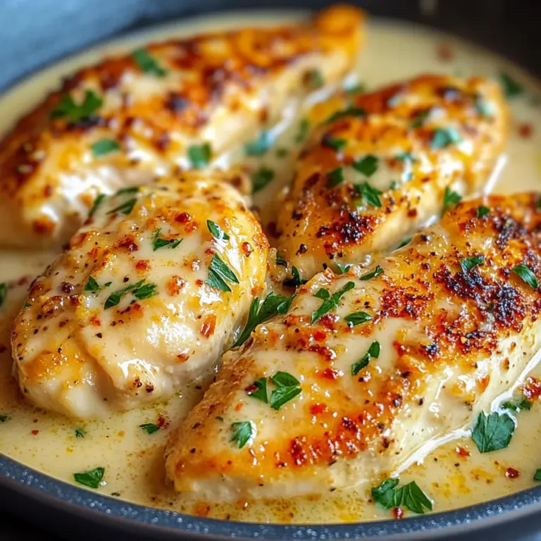 Chicken Fillet in Spicy, Creamy Garlic-Parmesan Sauce