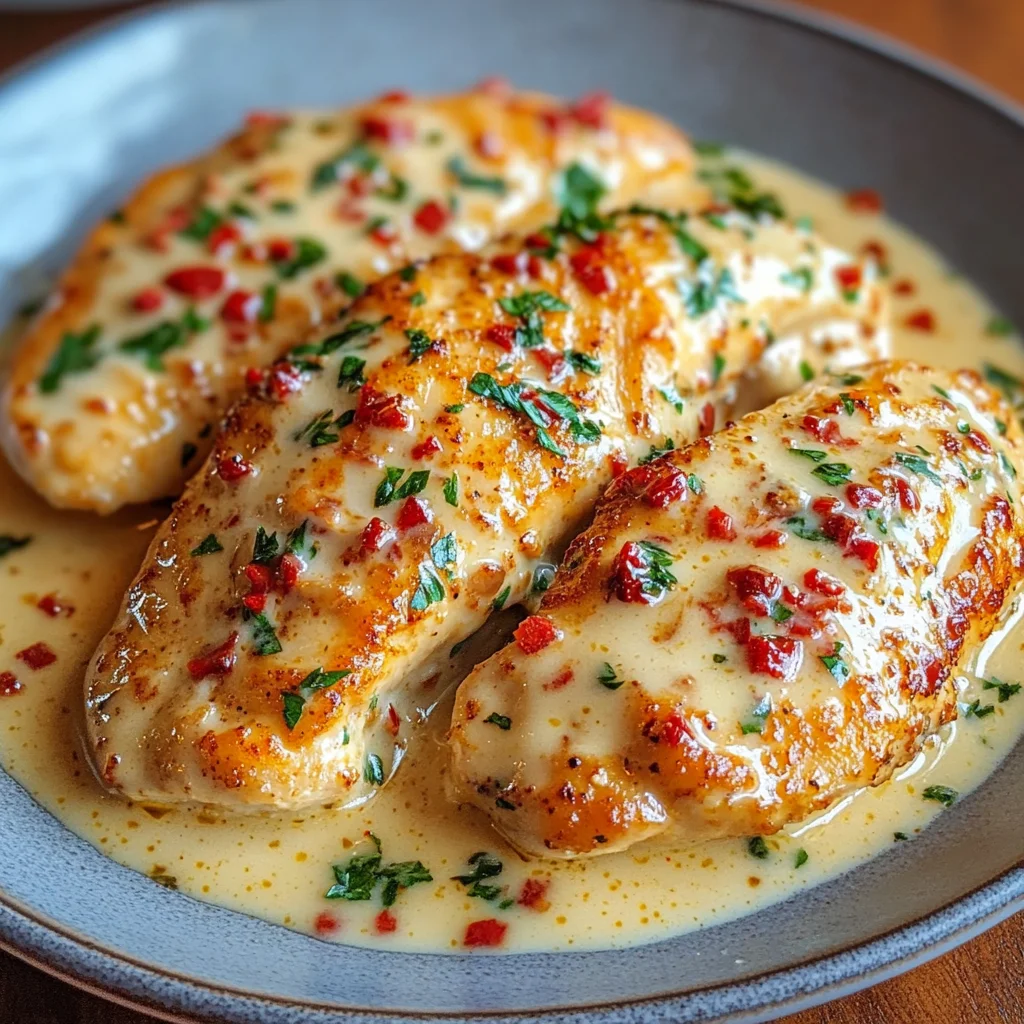 Chicken Fillet in Spicy, Creamy Garlic-Parmesan Sauce