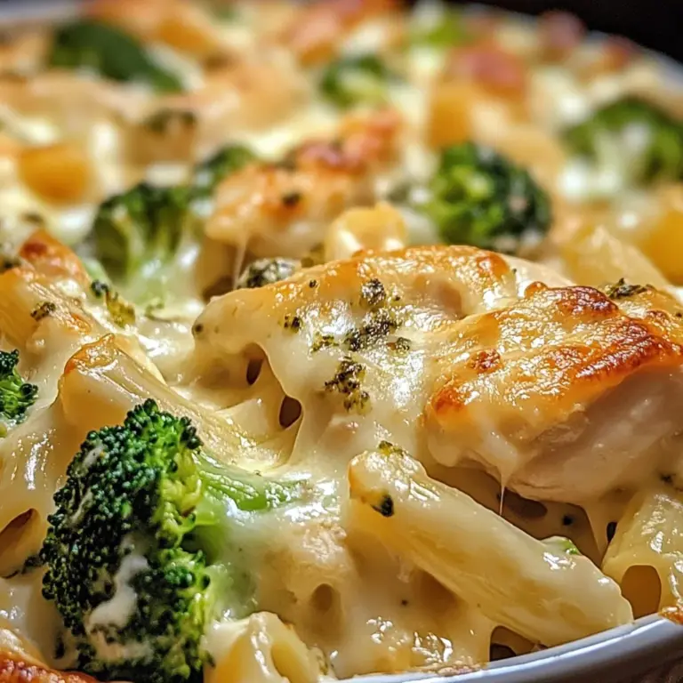 Chicken and Broccoli Alfredo Bake