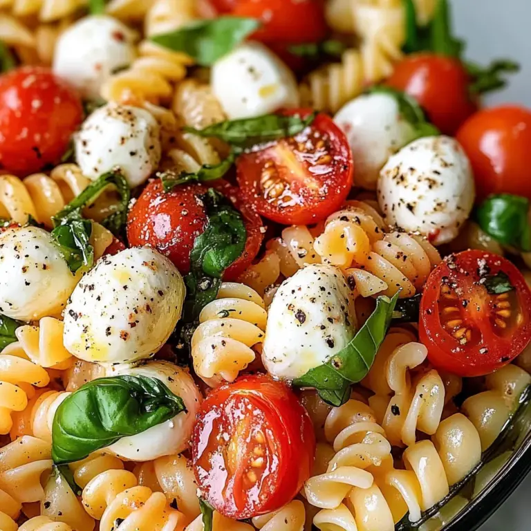 Creamy Caprese Pasta Salad