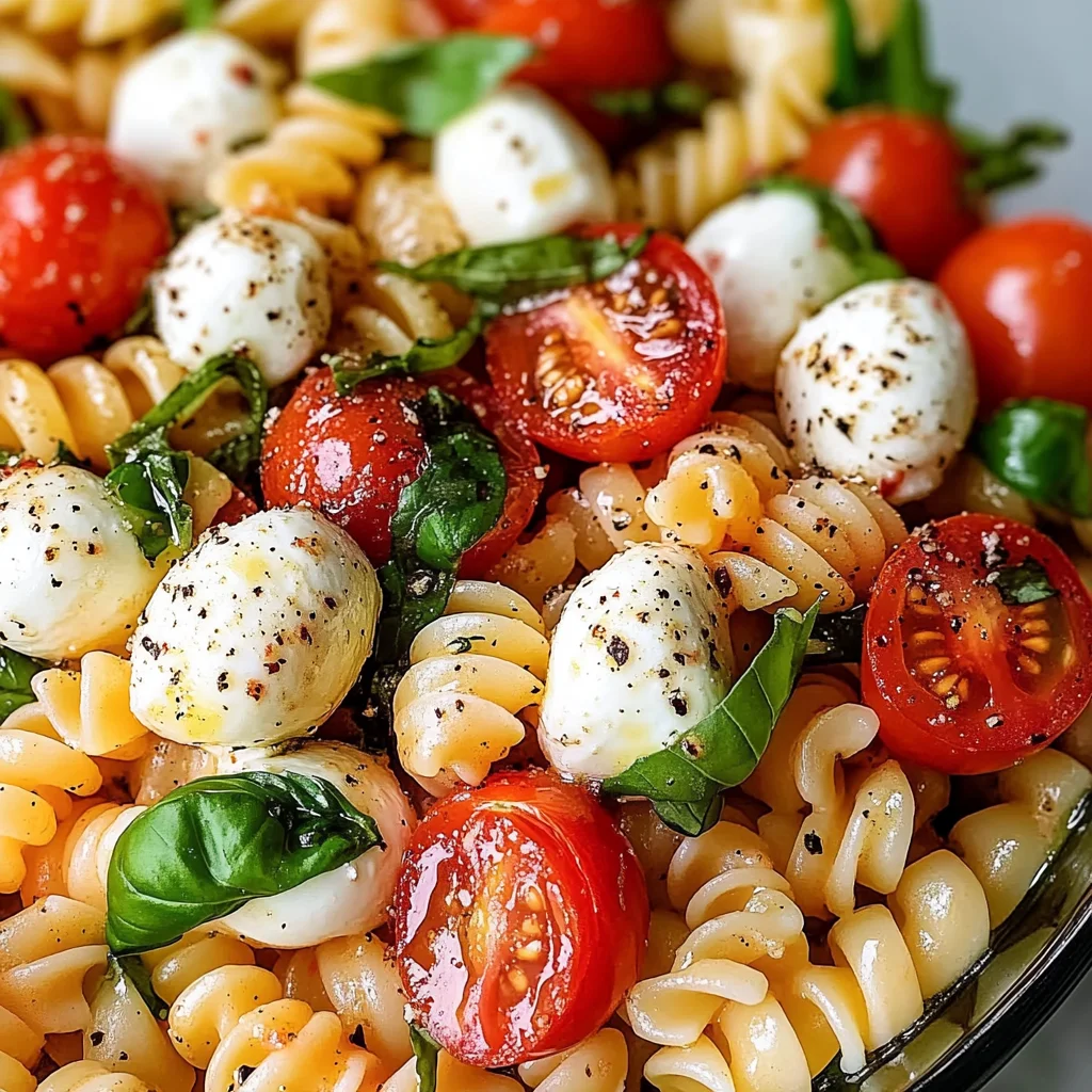 Creamy Caprese Pasta Salad