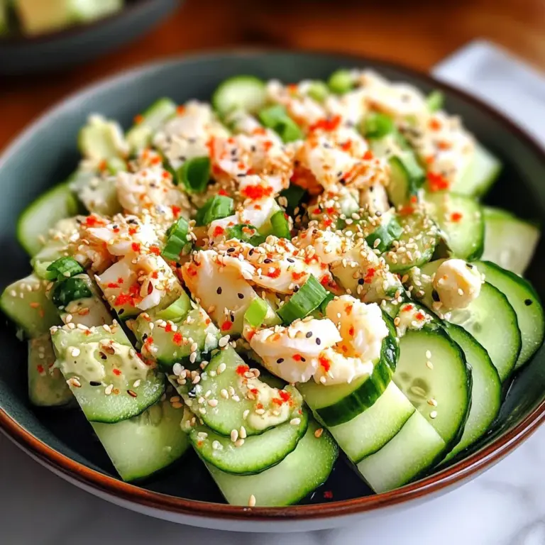 Easy California Roll Cucumber Salad