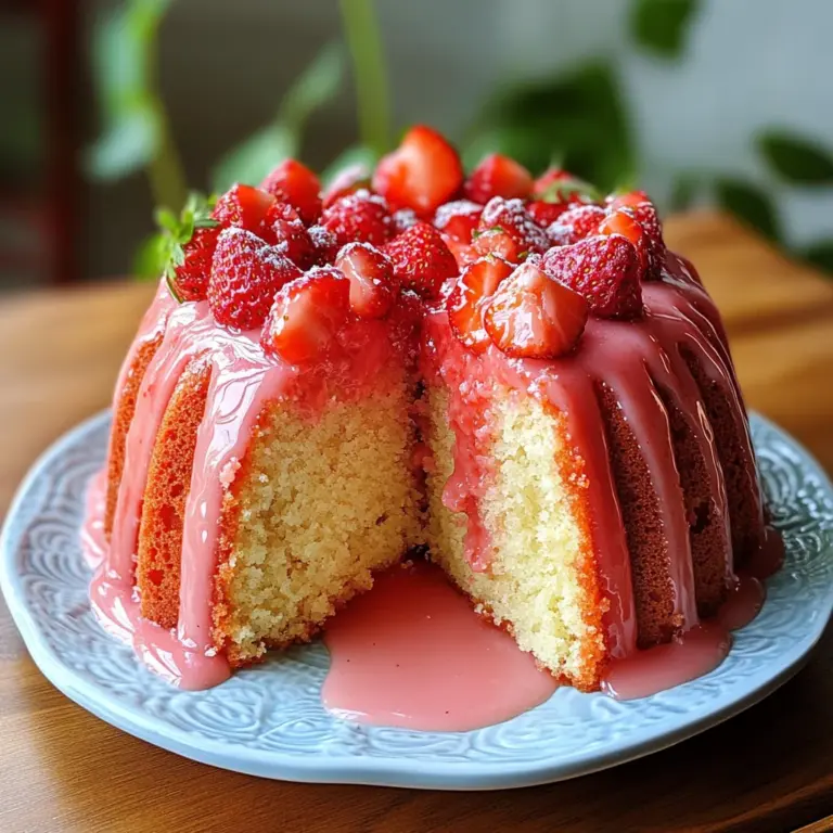 Easy Strawberry Pound Cake