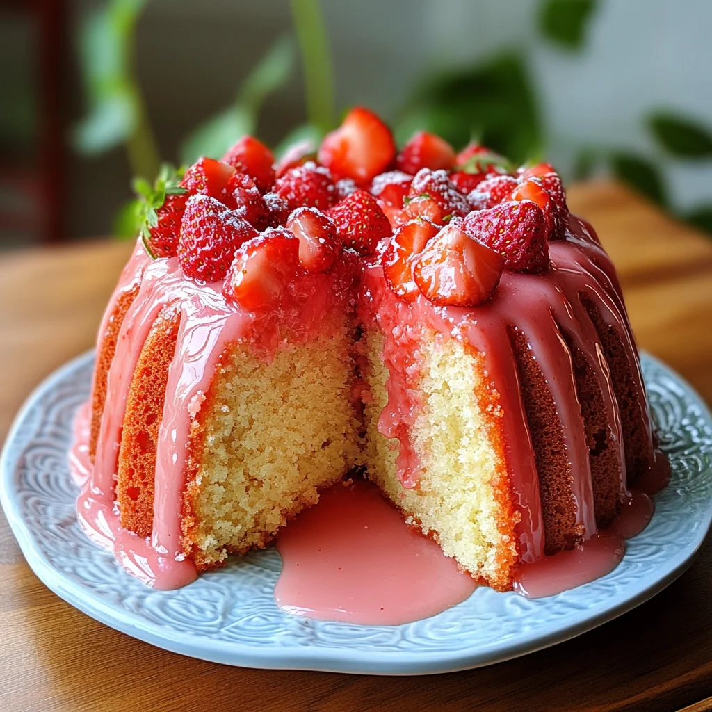 Easy Strawberry Pound Cake