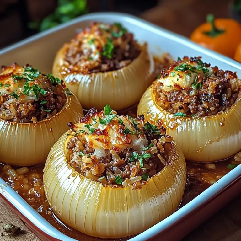 Greek Stuffed Onions