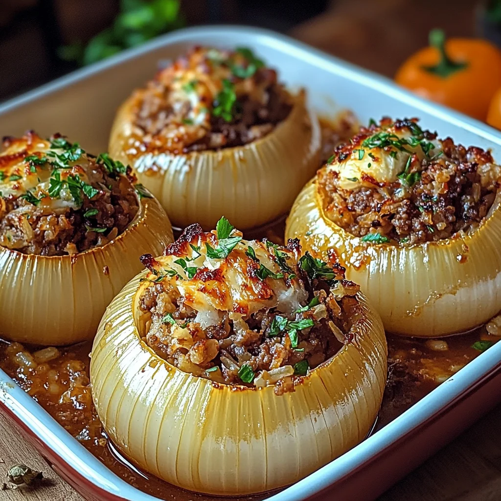 Greek Stuffed Onions