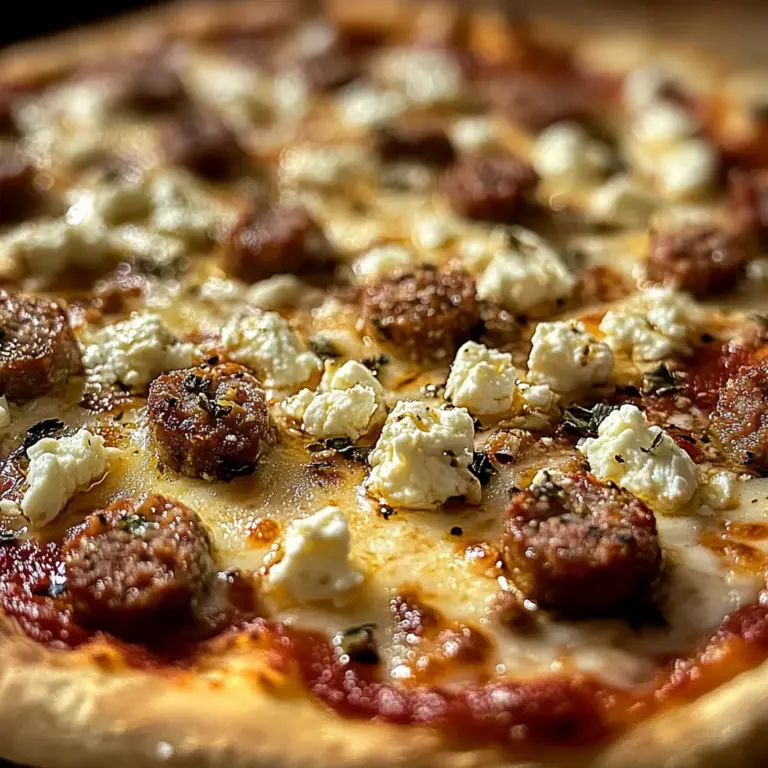 Hot Sausage Feta Honey Pizza