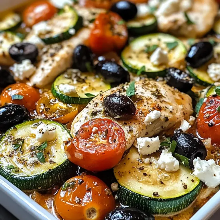 Mediterranean Chicken Zucchini Bake