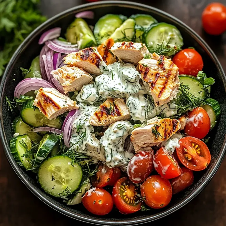 Mediterranean Delight Tzatziki Chicken Salad