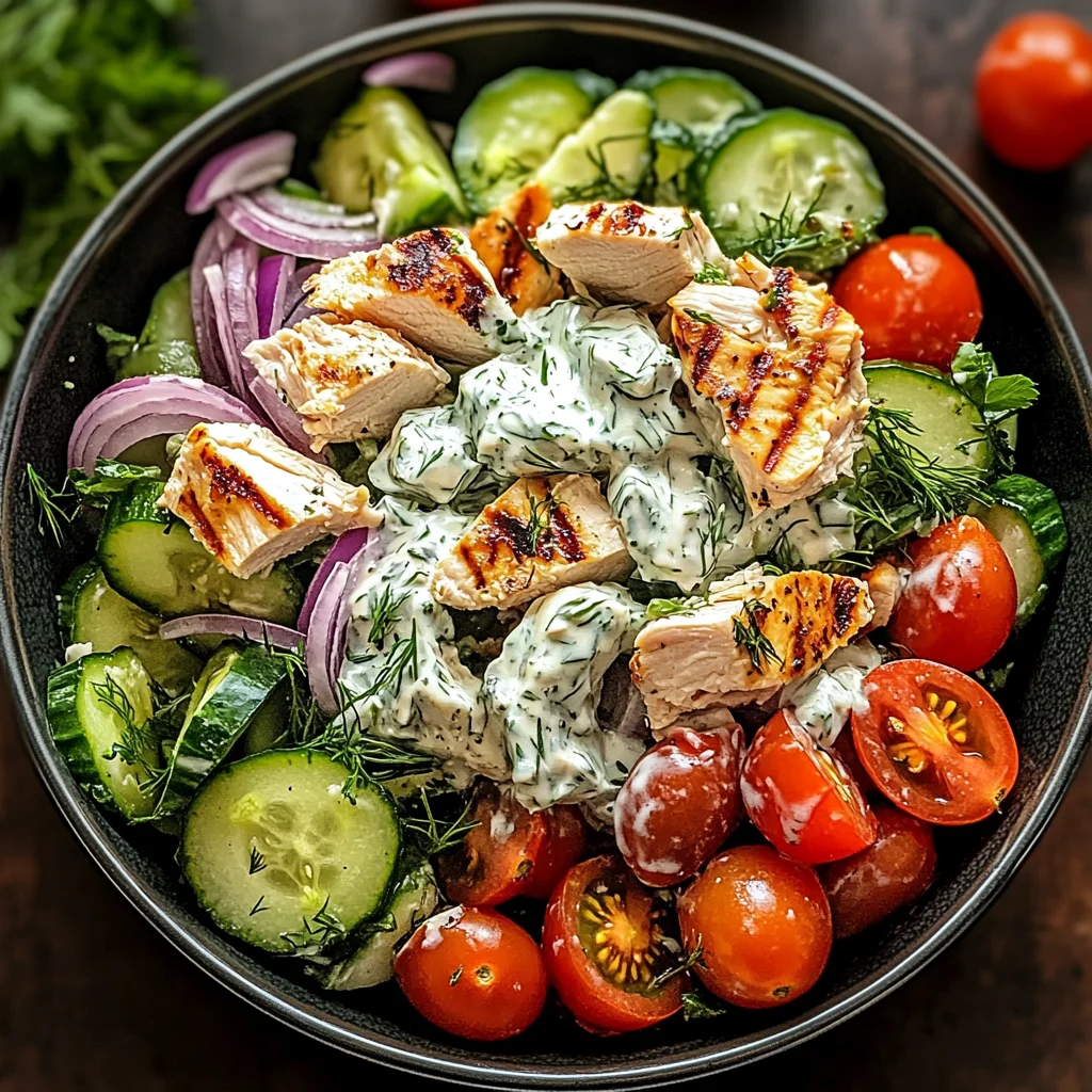 Mediterranean Delight Tzatziki Chicken Salad