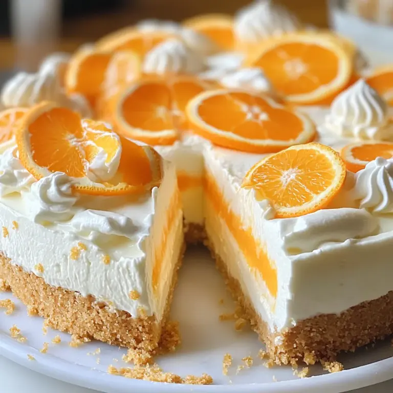 No-Bake Orange Creamsicle Cheesecake
