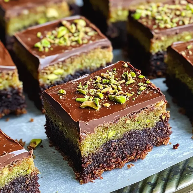 Pistachio Kunafa Brownies