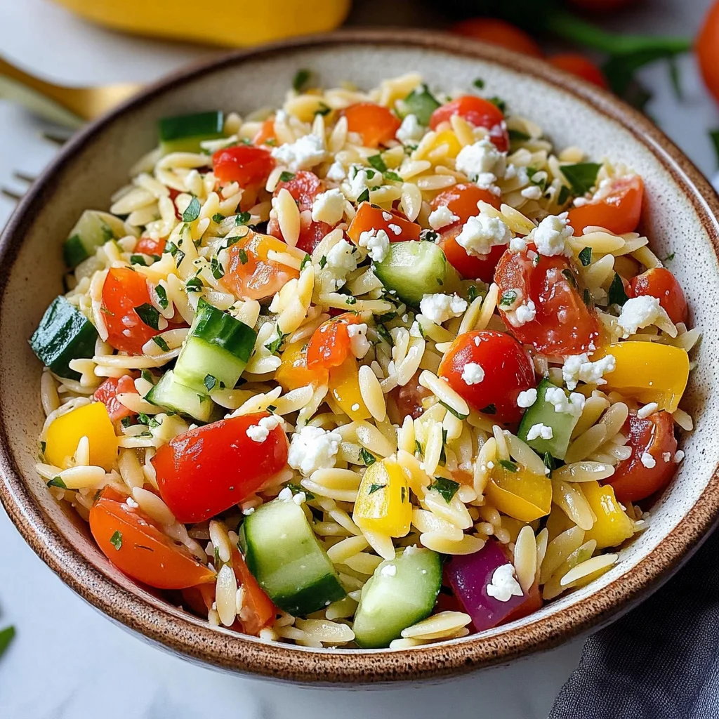 Rainbow Orzo Salad