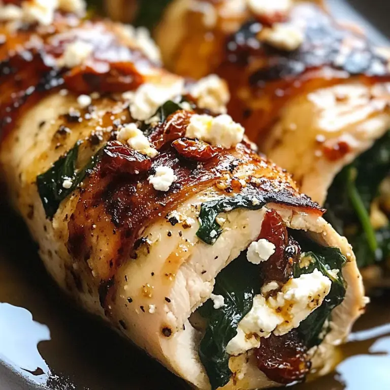 Rolled Up Chicken with Feta, Spinach, and Sun-Dried Tomatoes