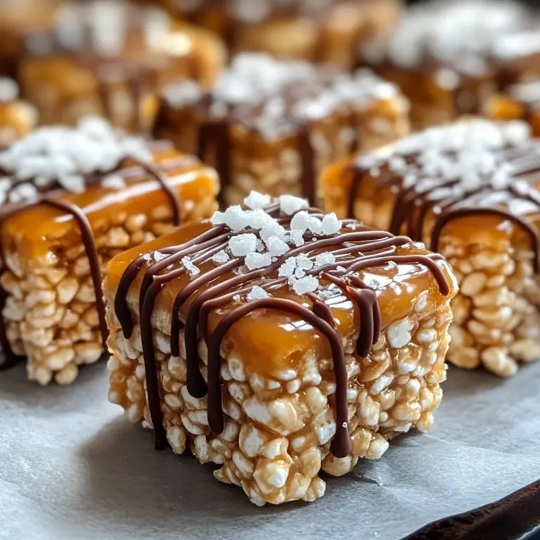 Salted Caramel Rice Krispie Treats: A Sweet & Salty Indulgence