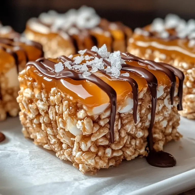 Salted Caramel Rice Krispie Treats: A Sweet & Salty Indulgence