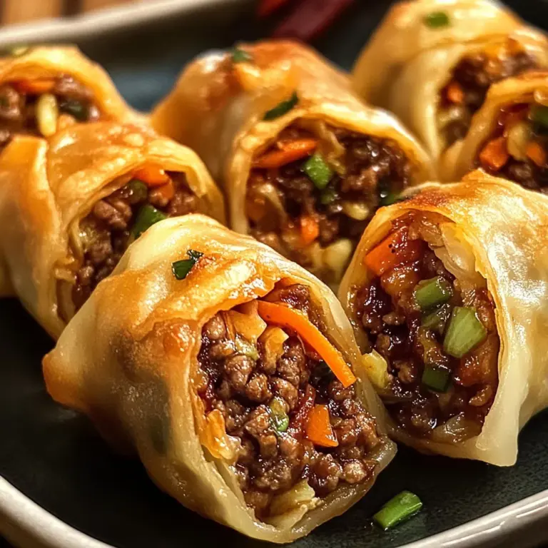 Spicy Beef Dumpling Rolls