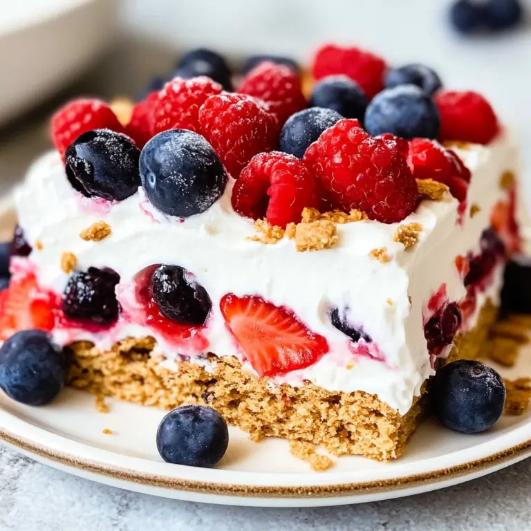 Triple Berry Icebox Cake