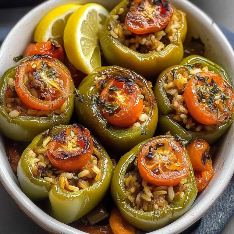 Turkish Stuffed Peppers (Biber Dolmasi)