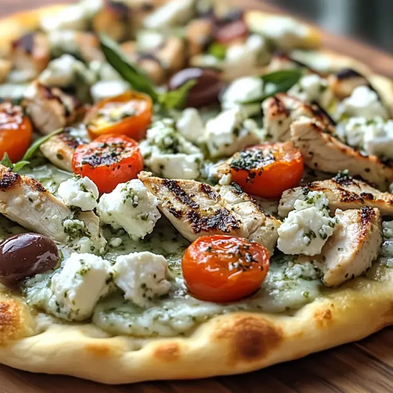Tzatziki Chicken Naan Pizza