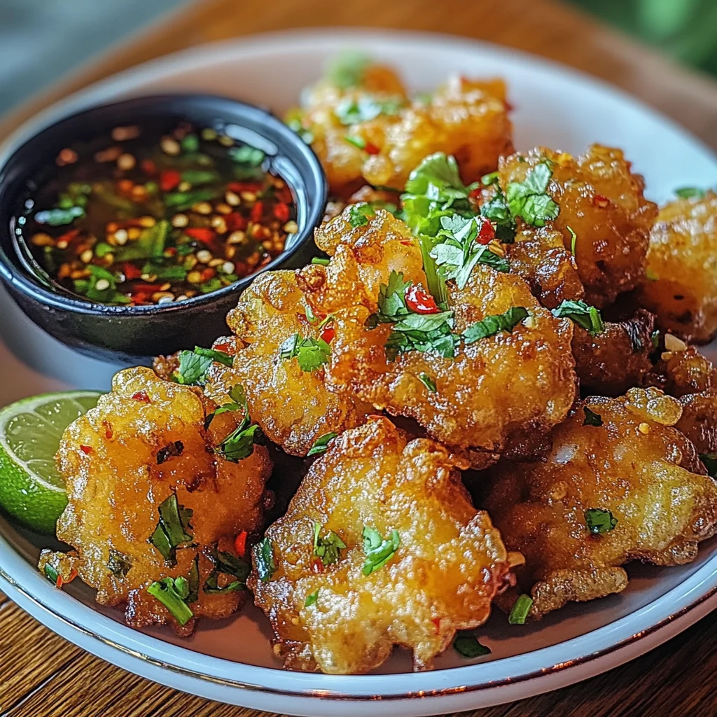 Vietnamese Style Shrimp Fritters with Nuoc Cham Dipping Sauce
